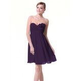 Strapless flower dress purple