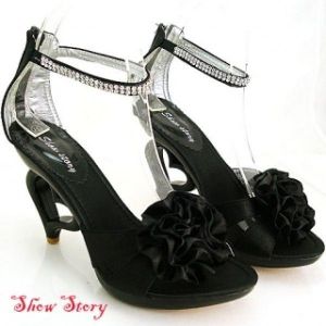 SALE! Sandals with rhinestones and flower. Артикул: IXI27155