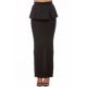 Элегантная с баской юбка макси длины Элегантная с баской юбка макси длины