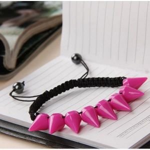 Bracelet with purple acrylic stones. Артикул: IXI29543