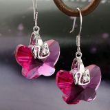 Silver butterfly earrings