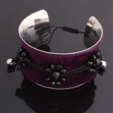 Double bracelet with stones raclet