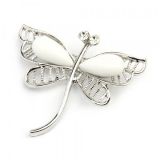 Silver dragonfly decoration