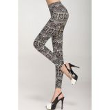 Gray leggings with print