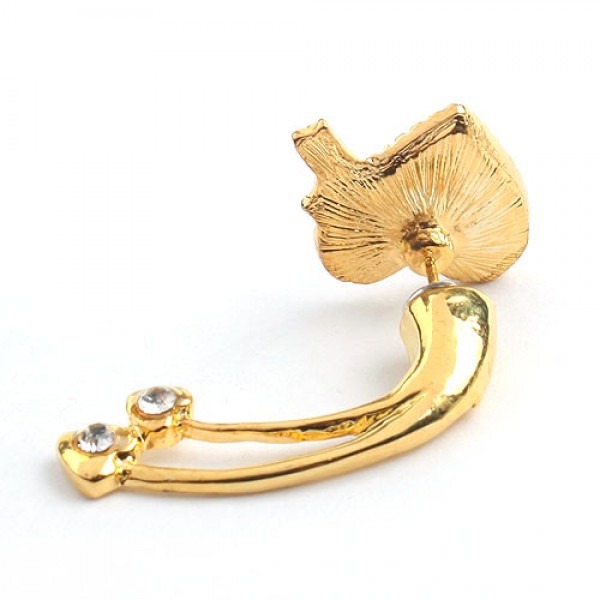 Golden earrings with a heart. Артикул: IXI30157