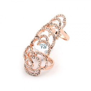 Long Golden ring with strazikami. Артикул: IXI30173