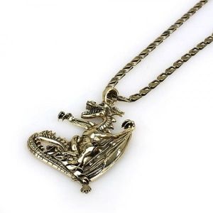 Metal necklace with dragon. Артикул: IXI30204