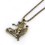 Metal necklace with dragon