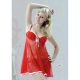 Red peignoir, womens nightgown