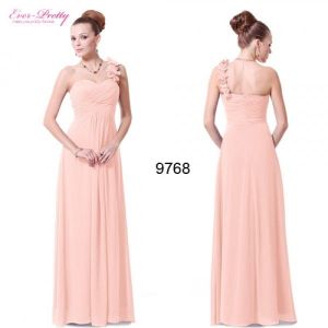 Delicate peach dress with flowers. Артикул: IXI33479