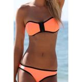 Bright peach swimsuit Triangl