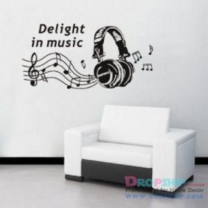 SALE! Vinyl sticker - Delight in music. Артикул: IXI36909