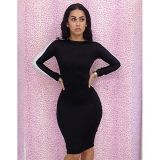 Two-tone bodycon dress