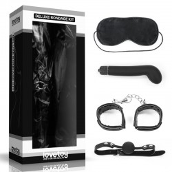 Set for sexual bdsm games Deluxe Bondage Kit (mask, g-vibrator, handcuffs, gag)