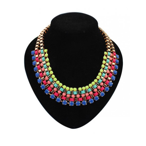 Разноцветное ожерелье. Артикул: IXI39812