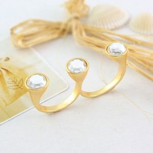 Double ring with stones. Артикул: IXI39861