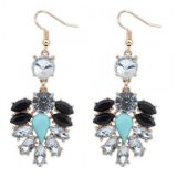 Bohemian earrings with rhinestones