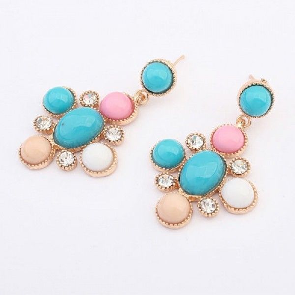 Multi-colored earrings. Артикул: IXI40017