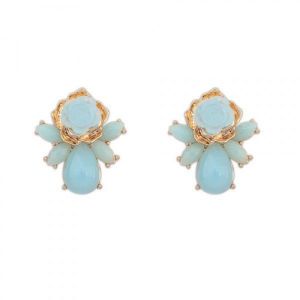 Earrings - Blue rose. Артикул: IXI40029