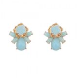 Earrings - Blue rose