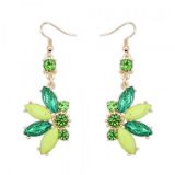 Earrings green color