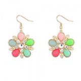Bright earrings with petals