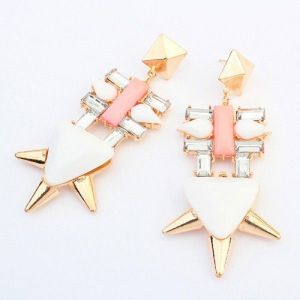 Earrings with geometric rivets. Артикул: IXI40034