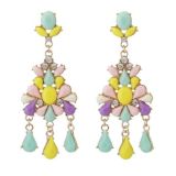 Colorful earrings with stones