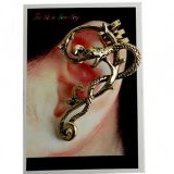 Earring - gold snake