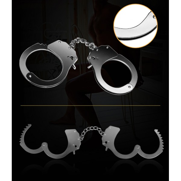 Металлические наручники серебристые Fetish Pleasure Metal Handcuffs. Артикул: IXI40223
