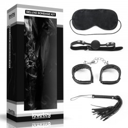 A set of devices for BDSM games: mask, ball gag, handcuffs