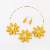 Set of necklace and earrings - Sunflowers