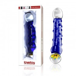 Glass dildo blue Glass Romance