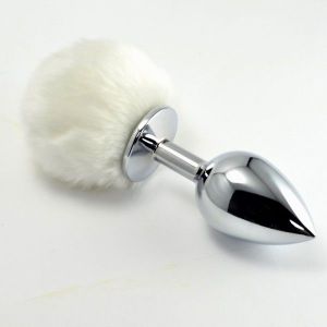 A large metal tube with white fluff, large. Артикул: IXI40459
