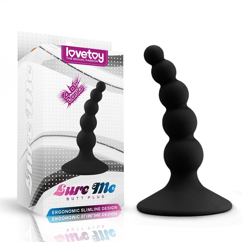 Anal toy black Lure me Beaded Anal Plug. Артикул: IXI40479