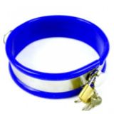 Stainless Steel Neck Collar Adjustable LARGE SIZE BLUE   