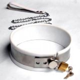 Collar stainless steel large size - white