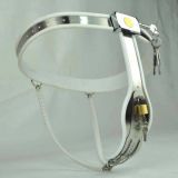 Female Adjustable Model-Y Stainless Steel Premium Chastity Belt Locking Cover Removable WHITE