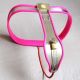 Female Adjustable Curve-T Stainless Steel Premium Chastity Belt with Locking Cover Removable PINK