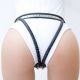 Female Adjustable Model-Y Stainless Steel Premium Chastity Belt Locking Cover Removable BLACK