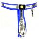 Mens Chastity Belt Model-T Stainless Steel Premium Chastity Device Blue