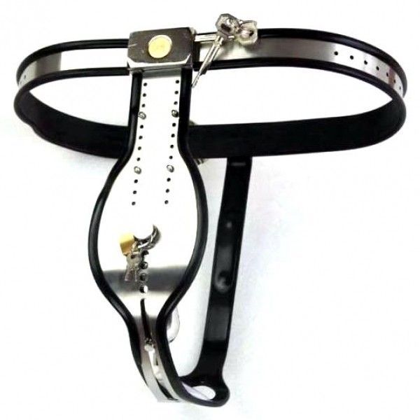 Премиум пояс верности Chastity Belt with Soft Tube Cage. Артикул: IXI40583