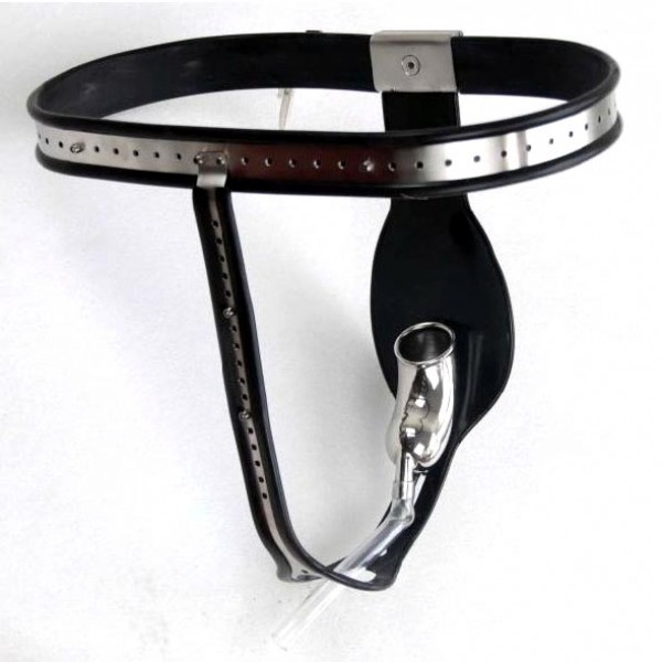 Премиум пояс верности Chastity Belt with Soft Tube Cage. Артикул: IXI40583