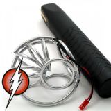 Electric horror Arc Welding Twilight E-Stim Penis Masturbation Silver Tusk Cock Cage