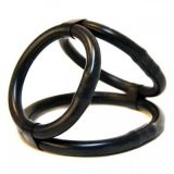 Silicone penis rings black