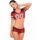 Sexy costume of the sportswoman of the football player red Fantasy Football