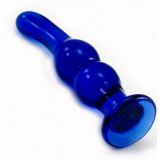 Blue anal toy glass