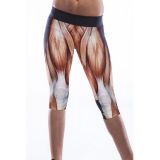 Leggings with short print muscle