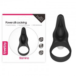 Black Power Clit Silicone Cockring