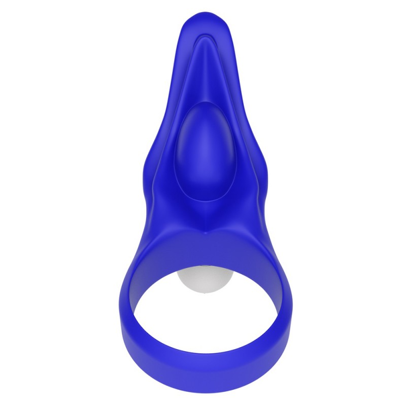 Синяя вибронасадка на пенис для стимуляции клитора Power Clit Silicone Cockring. Артикул: IXI44065
